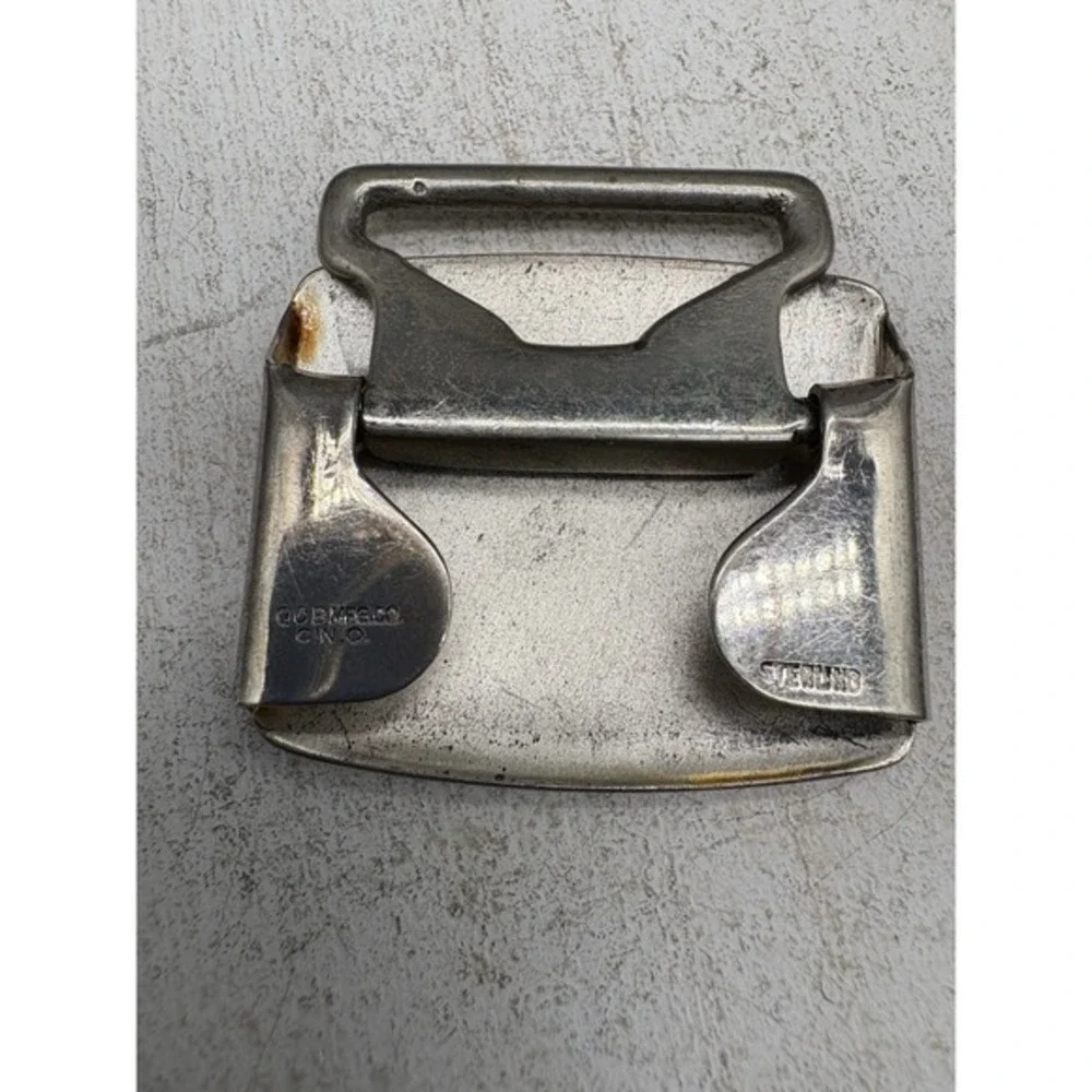 C.B. Marks & Co Sterling Silver Antique Belt Buckle Cincinnati Arts Crafts 20.9g